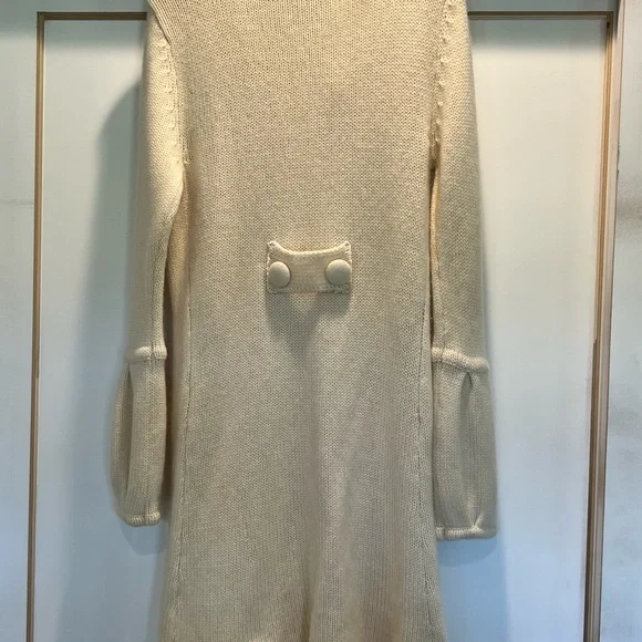 Dear Pruitt Anthropologie Cashmere Sweater Coat - Cream Double Breasted - Picture 2 of 8